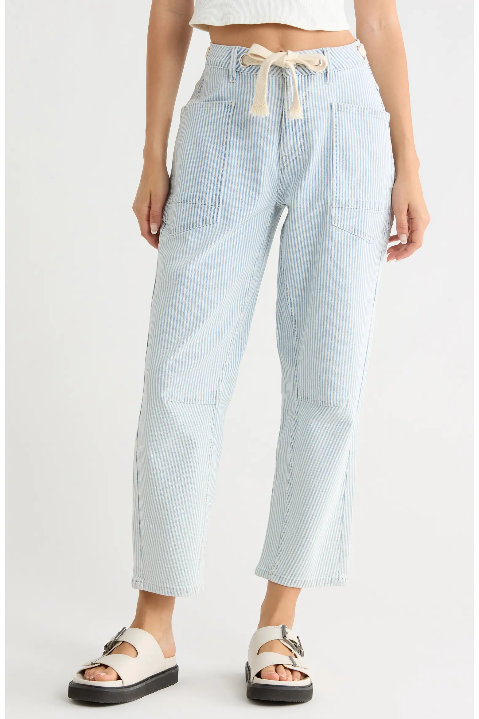 Pinstripe Barrel Jeans (Women) | Nordstromrack | Nordstrom Rack