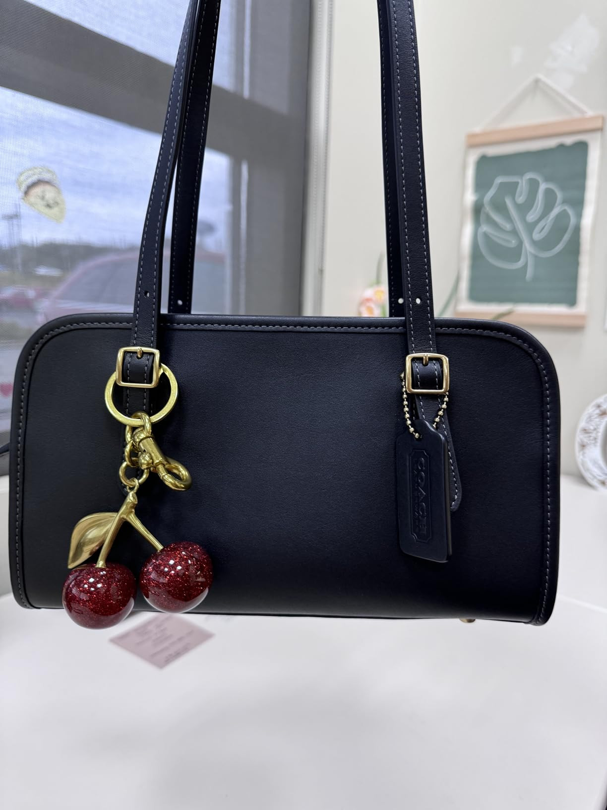 MINKARS Cherry Bag Charm, Cherry Keychain Accessory Purse Charm | Amazon (US)