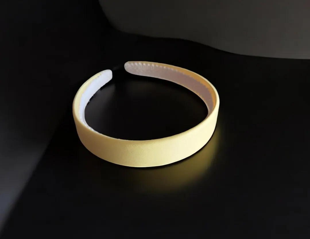 Yellow Satin Alice Headband – Duchess Satin, Various Width Options | Etsy (US)