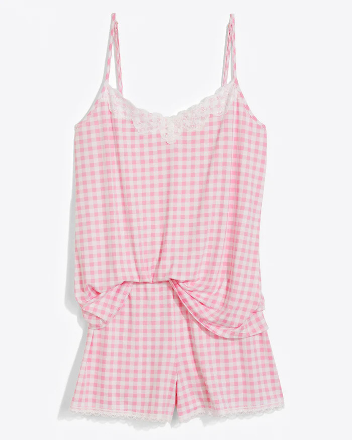 Sheryl Sleep Set in Light Pink Gingham | Draper James (US)