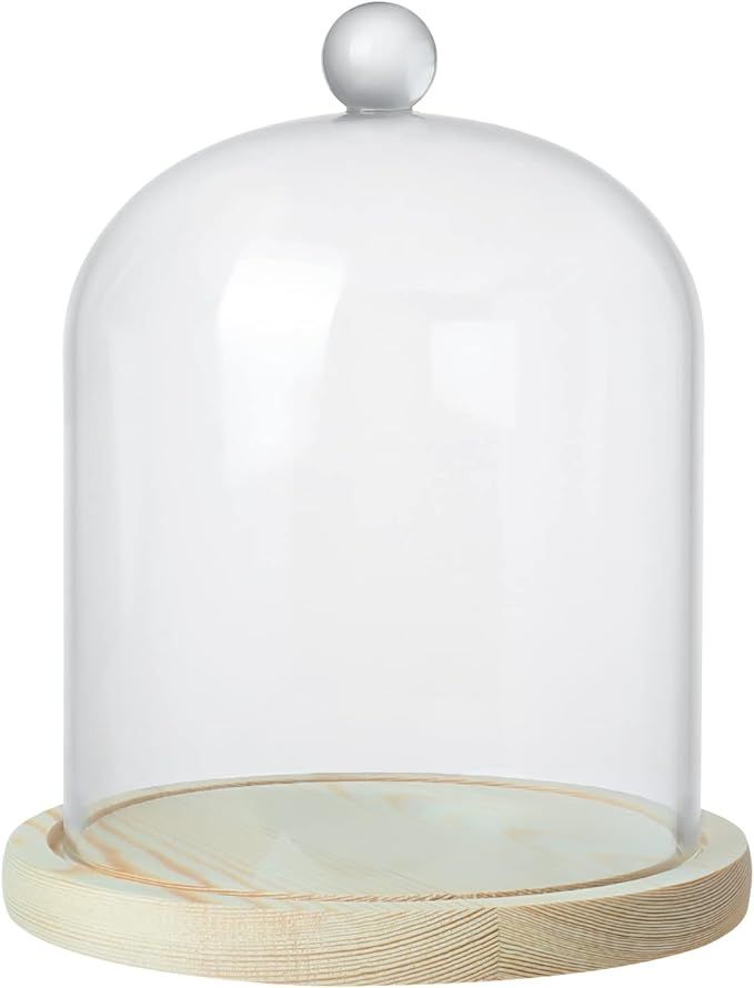 Clear Cloche Glass Dome,Glass Cloche to Cover Plants and Decorations,Display Dome Cloche for Dess... | Amazon (US)