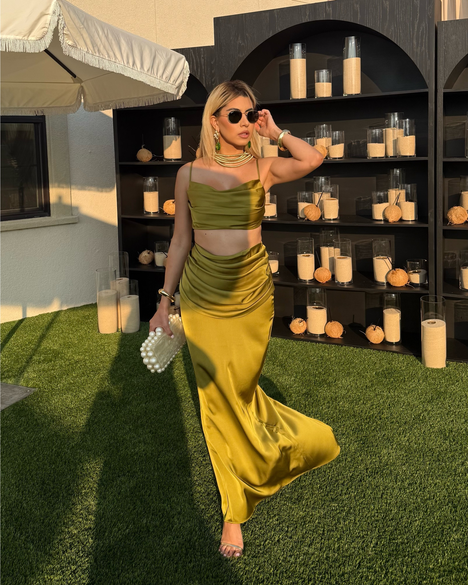 Olive green two piece club London set #matchingset#ltkset#clublondon#

#LTKParties #LTKSeasonal