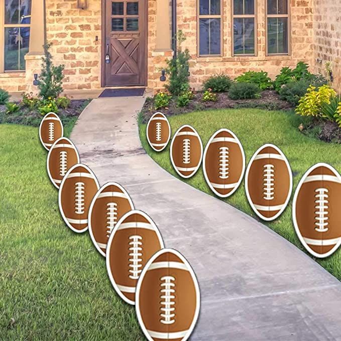 Amazon.com: VictoryStore Sports Yard Decorations: Football Game Day Pathway Markers Set of 11 wit... | Amazon (US)