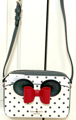 NWT Kate Spade Disney X Minnie Mouse Polka Dot crossbody Camera Bag | eBay US