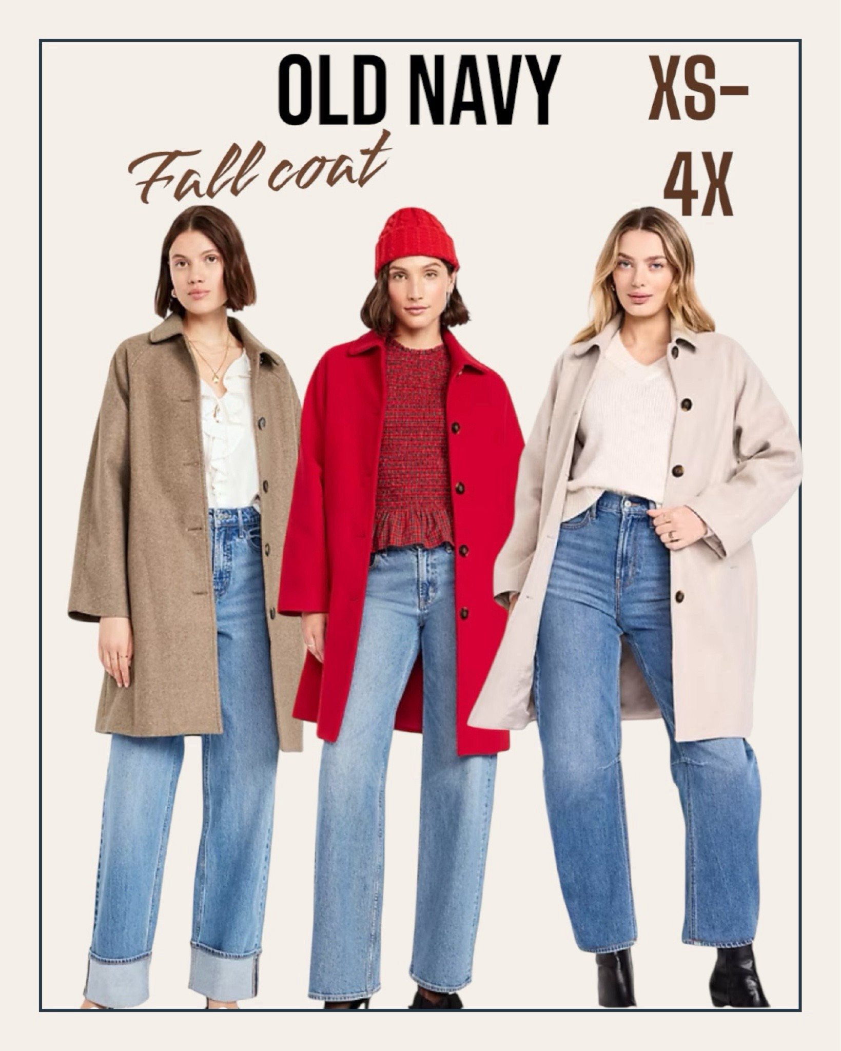 Cute coats from Old Navy on sale for Fall
#Coats
#Oldnavy

Follow my shop @417bargainfindergirl on the @shop.LTK app to shop this post and get my exclusive app-only content!

#liketkit #LTKSeasonal #LTKFindsUnder50
@shop.ltk
https://liketk.it/5rZW2
