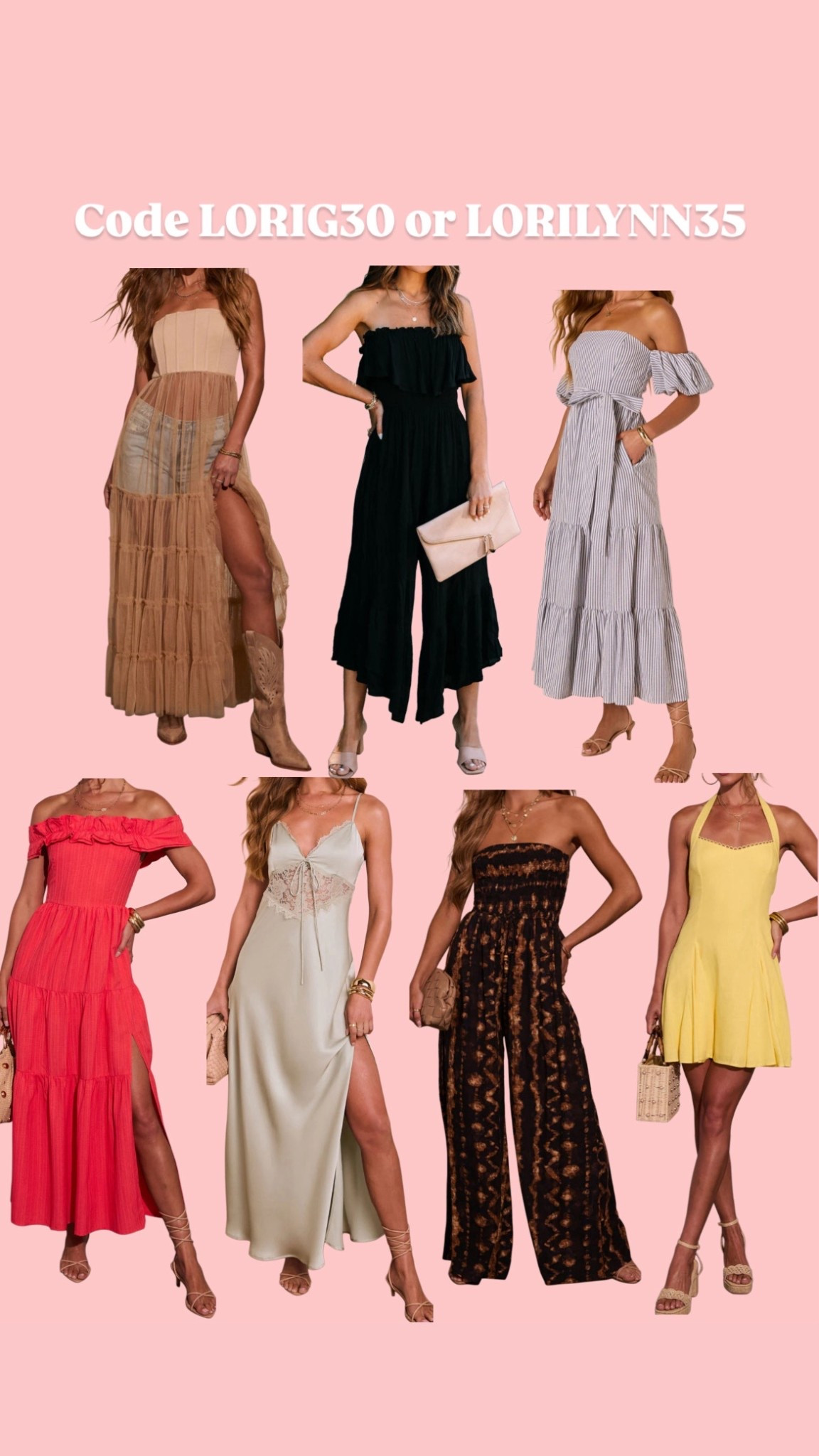 New dresses and jumpsuits! Code LORIG30 or LORILYNN35 to save!

#LTKFestival #LTKgrwm #LTKSeasonal