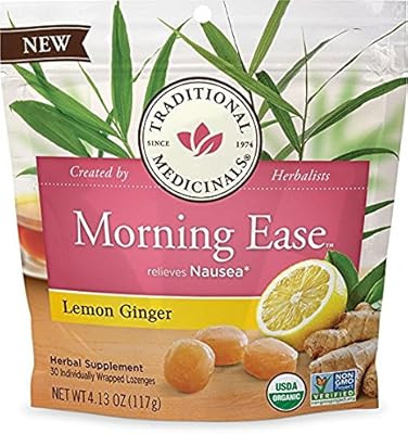 Traditional Medicinals Morning Ease Anti-Nausea Lozenges, Lemon Ginger (30 count) | Amazon (US)