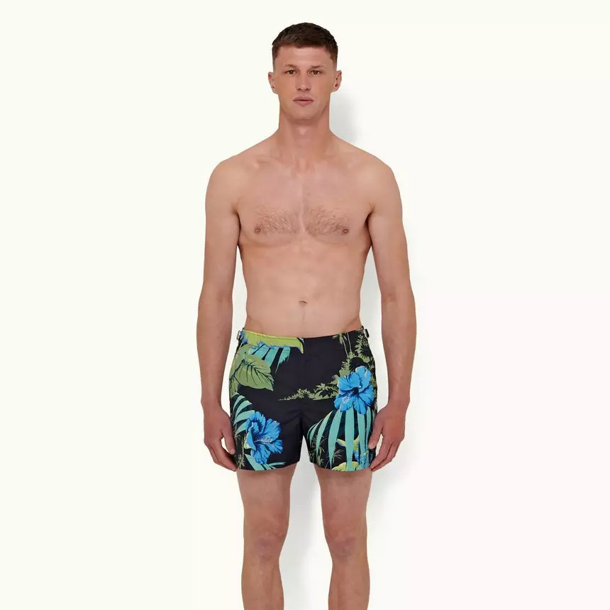 Orlebar Brown | Night Iris Islet Print Shorter-Length Swim Shorts | Orlebar Brown