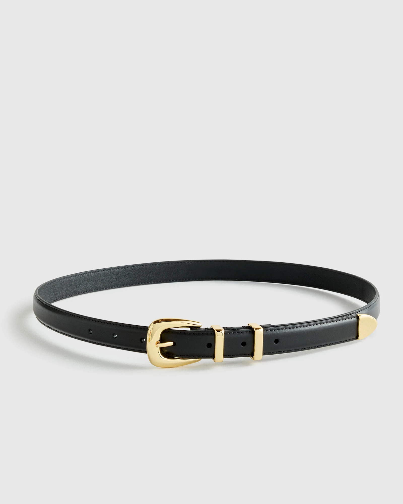 Lola European Leather Western Skinny Belt | Quince