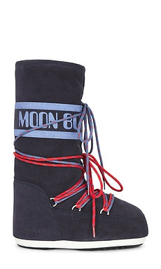 MOON BOOT Icon Laces Boot in Blue Navy from Revolve.com | Revolve Clothing (Global)