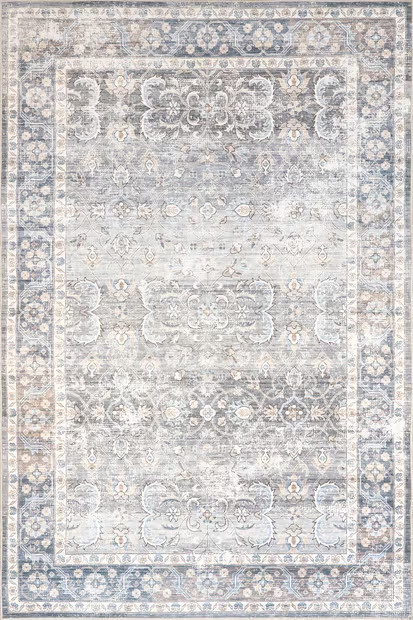 Gray Shannon Washable Stain Resistant 6' x 9' Area Rug | Rugs USA