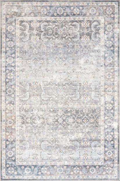 Gray Shannon Washable Stain Resistant 6' x 9' Area Rug | Rugs USA