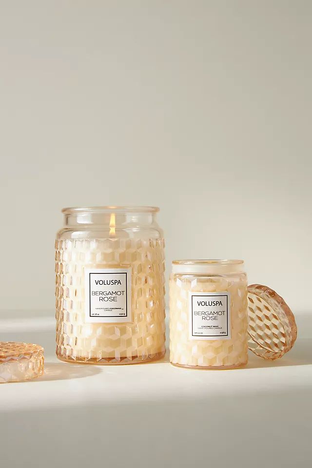 Voluspa Roses Embossed Jar Candle | Anthropologie (US)