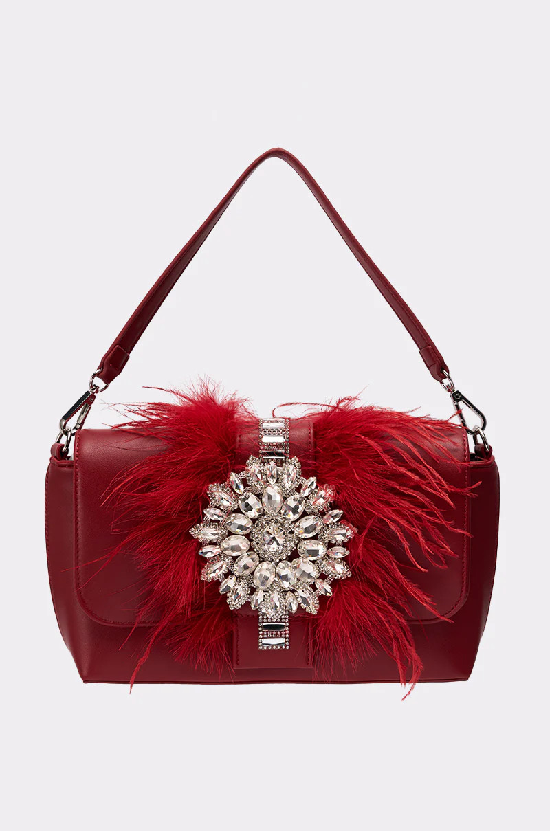 RED CARPET EMBELLISHED PURSE | AKIRA