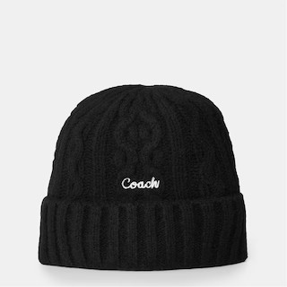 Women's Embroidered Cable Knitted Beanie | Flannels UK