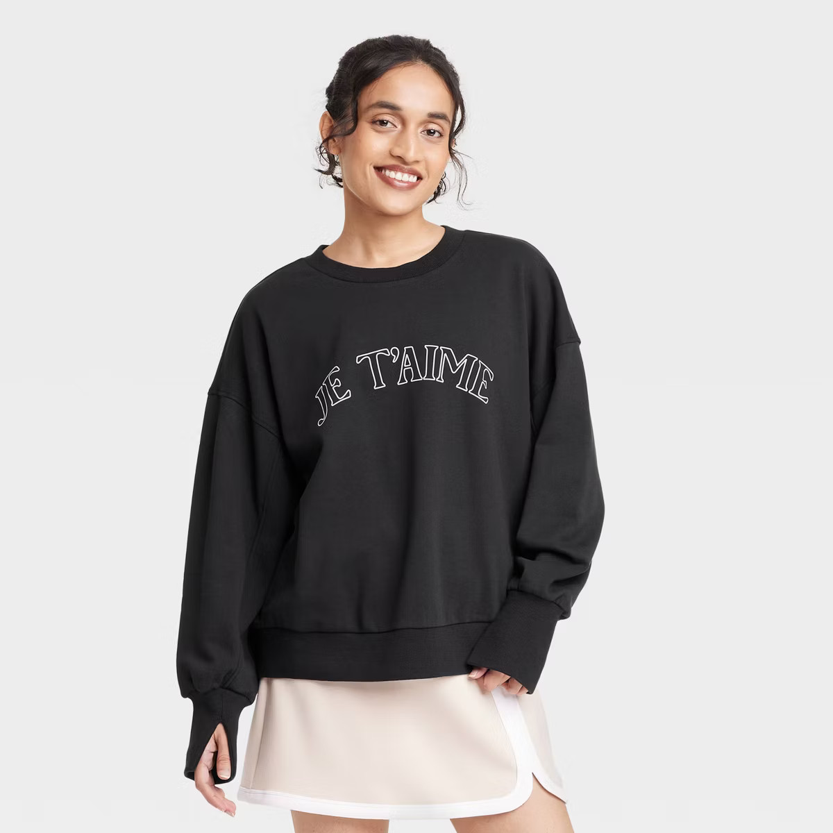 Women's Valentine's Day Graphic French Terry Crewneck Sweatshirt - JoyLab™ | Target