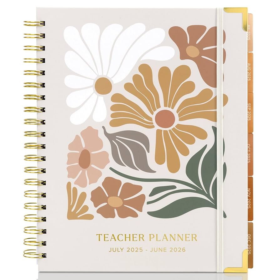 Aesthetic Teacher Planner For The 2025-2026 Academic School Year - Your All Incl. 8.5" x 11" Less... | Amazon (US)