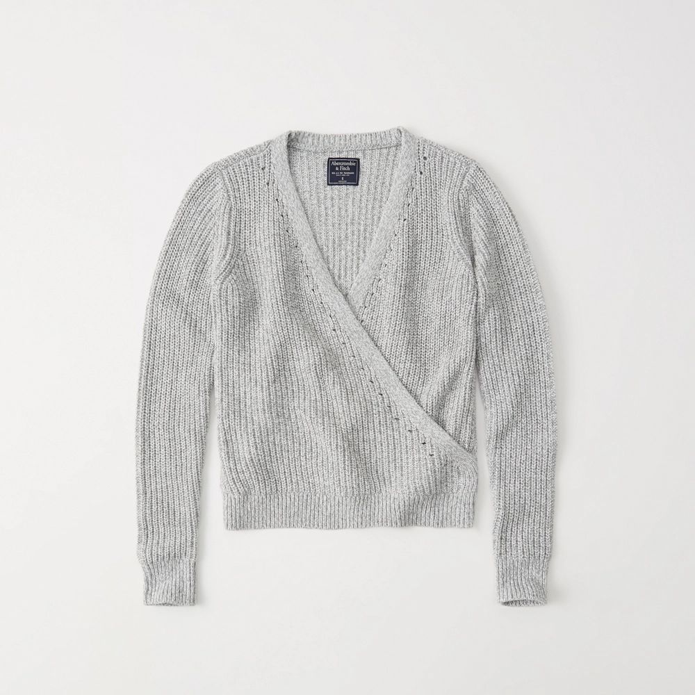 Wrap-Front Sweater | Abercrombie & Fitch US & UK