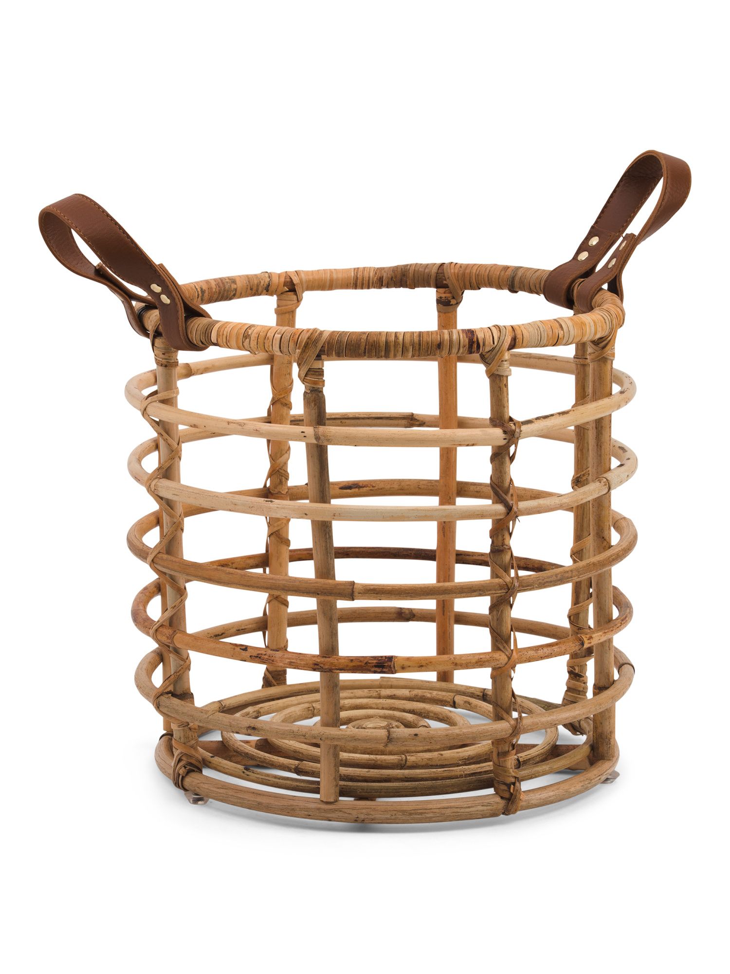 Medium Rattan Basket With Handles | TJ Maxx
