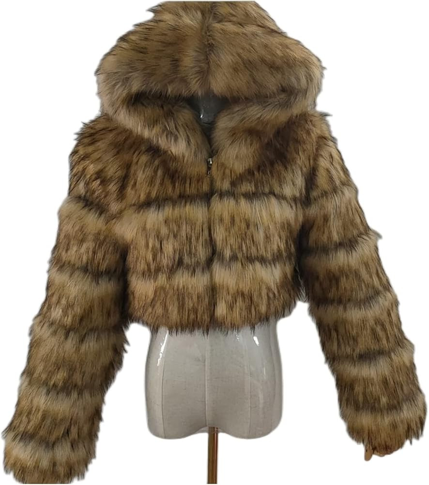 ZHUNASHOW Faux Fur Women's Winter Warm Jacket Shawl Wrap Stole Shrug Wedding Cover Up Coat Outerw... | Amazon (US)