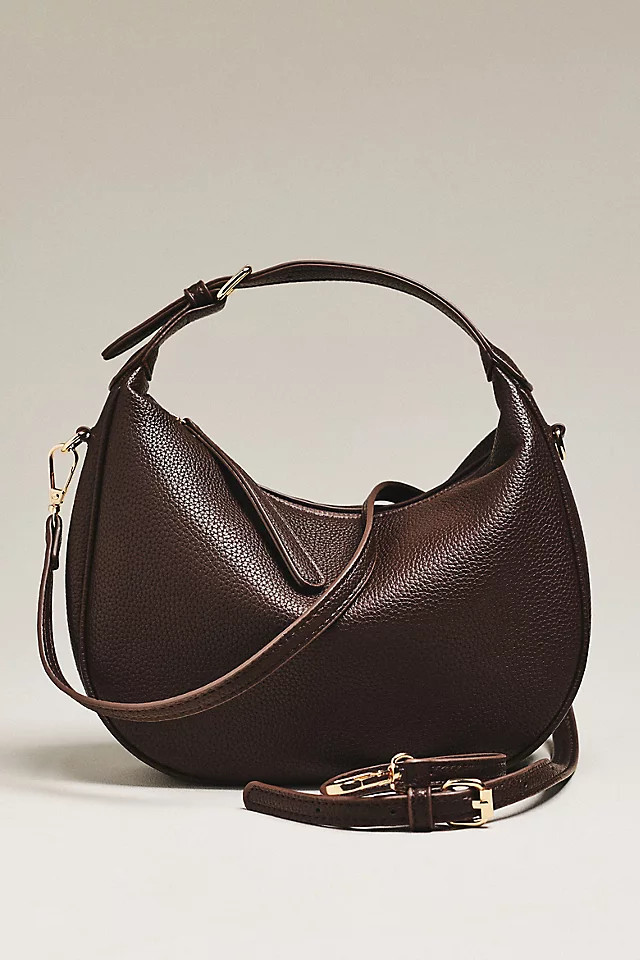 Faux Leather Buckle Shoulder Bag | Anthropologie (US)