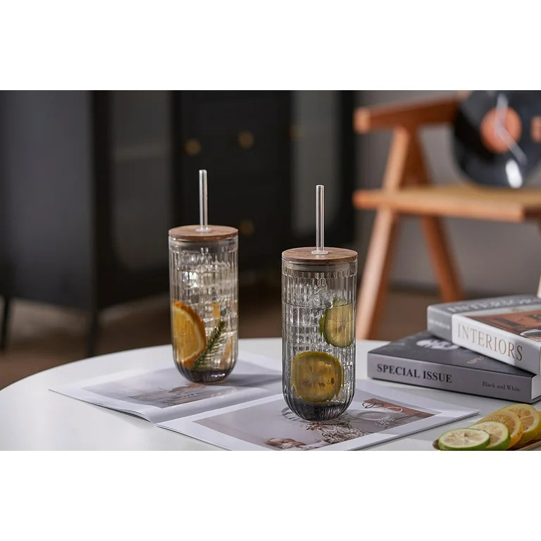 Better Homes & Gardens Rib Smoke Glass Sipper | Walmart (US)