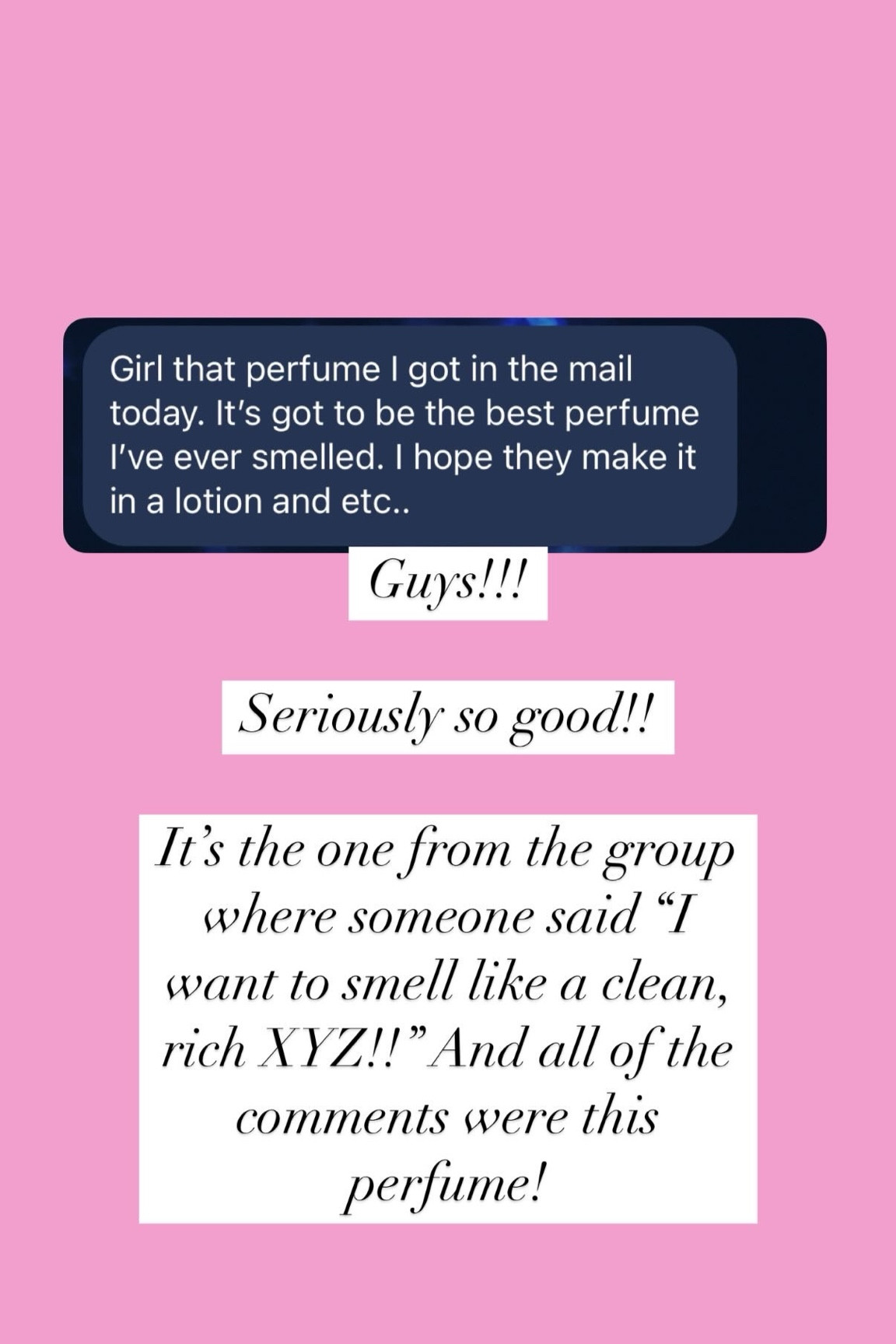 If you wanna smell CLEAN and wealthy - this is it! Also - from what I have learned/heard but then experienced - if you love it - get the hair spray bc it does take it to a new level. This isn’t strong but it stays. Will stay through washing your clothing. Also- I got from Nordstrom (exact) but saks is doing $50 off of $200 orders so if you are not loyal - save money on saks! 

#LTKCyberWeek #LTKBeauty #LTKGiftGuide