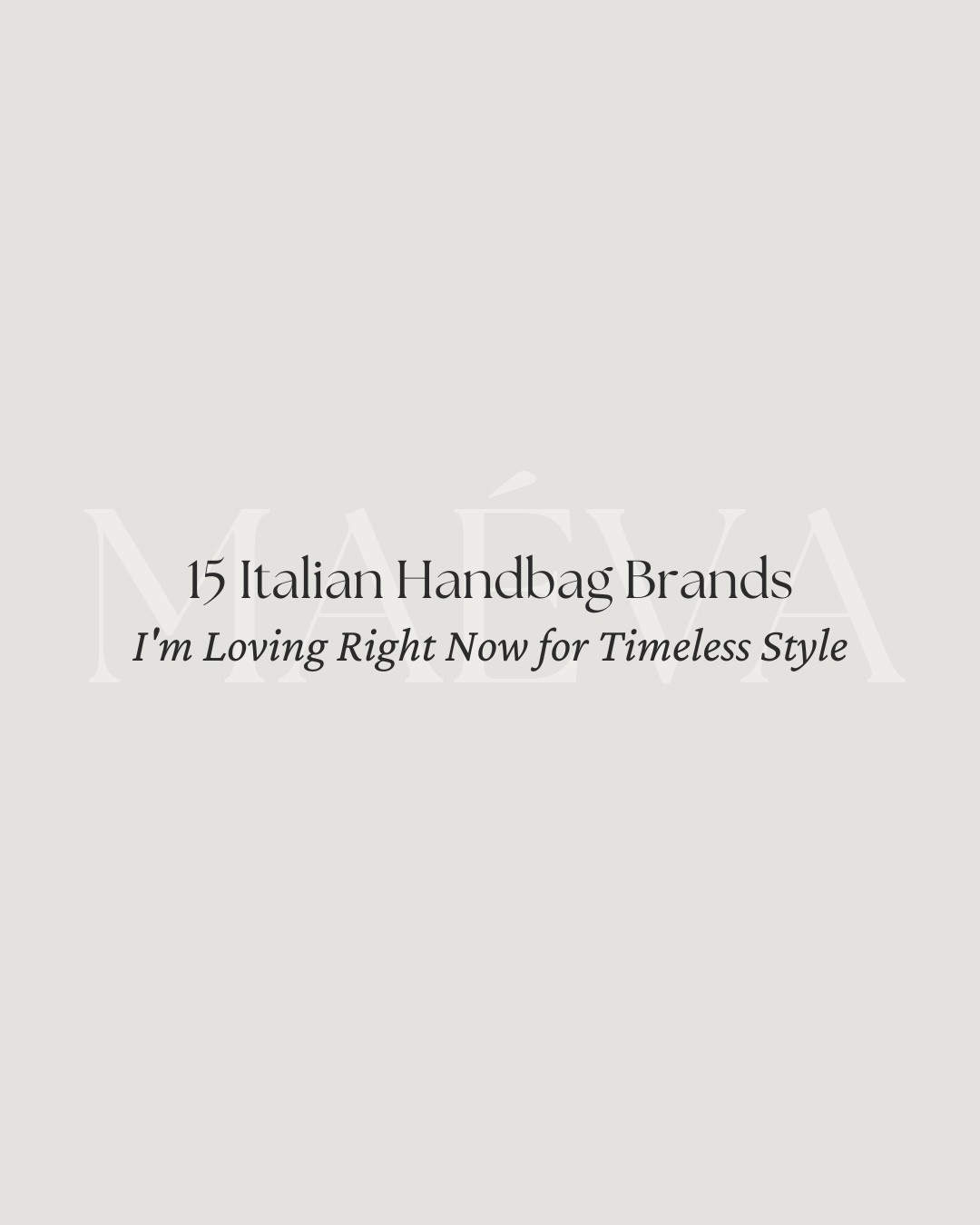 15 Italian Handbag Brands I'm Loving Right Now for Timeless Style 👜

A curated edit of mid-range luxury Italian handbag brands currently on my radar, all made with beautiful materials, thoughtful design, and the kind of craftsmanship Italy has long been known for ✨ From heritage leather houses to contemporary makers, these are brands creating elegant pieces designed to be worn and loved for years to come! 

📍 Discover the full article on maevawithamour.com, where you can explore all 15 brands in detail and shop the edit 🤍 You can also find the complete list, plus more options, on ShopMy @ maevawithamour under ‘French & EU Bags’ - link in bio

Only able to link Furla on LTK at the moment 🫶

👉 Save this post for your next shopping moment, and follow for more intentional style edits, brand discoveries, and French-inspired wardrobe finds! 

With Amour, M.

#LTKspringtrends #LTKspring #LTKTravel