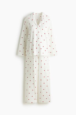 H & M - MAMA Before & After Cotton Pajamas - White | H&M (US + CA)