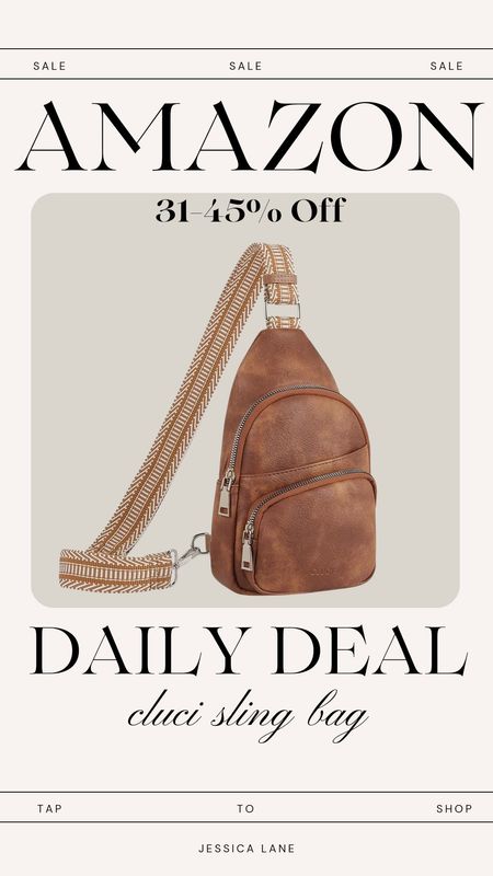 Amazon deal, save 31 to 45% on Cluci Fashion small sling bag. Amazon accessories, Amazon fashion, sling bag, crossbody bag, travel bag, Cluci sling bag, purse, women's accessories

#LTKitbag #LTKtravel #LTKsalealert