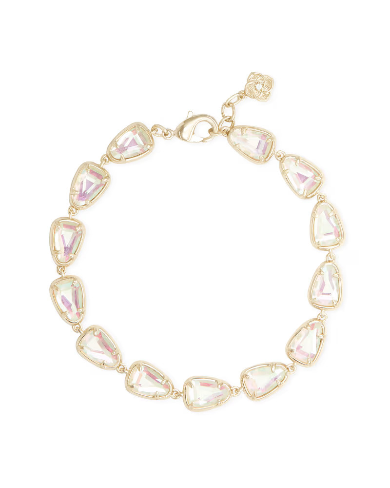 Susanna Gold Link Bracelet in Dichroic Glass | Kendra Scott
