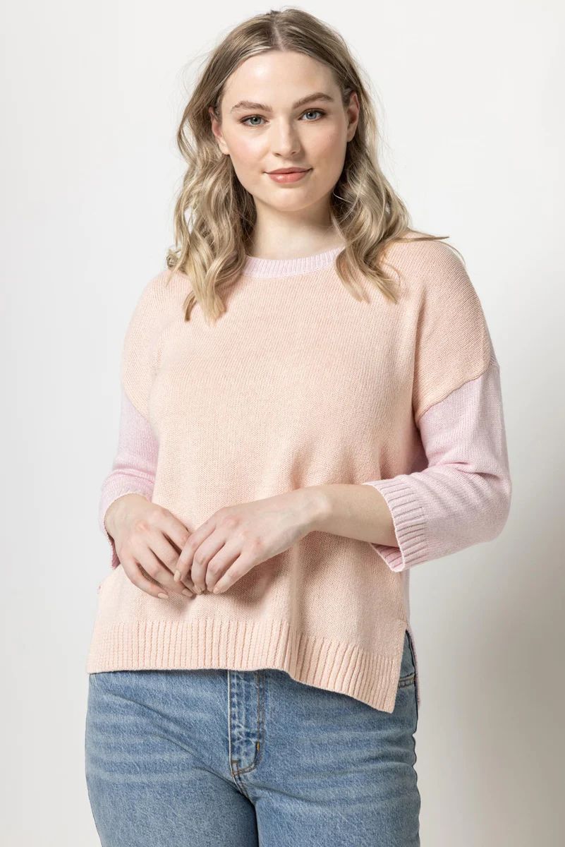 3/4 Sleeve Colorblock Sweater | Lilla P