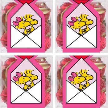 x Peanuts™ Woodstock Set of 4 Long Stem Roses Candy Cubes | Nordstrom