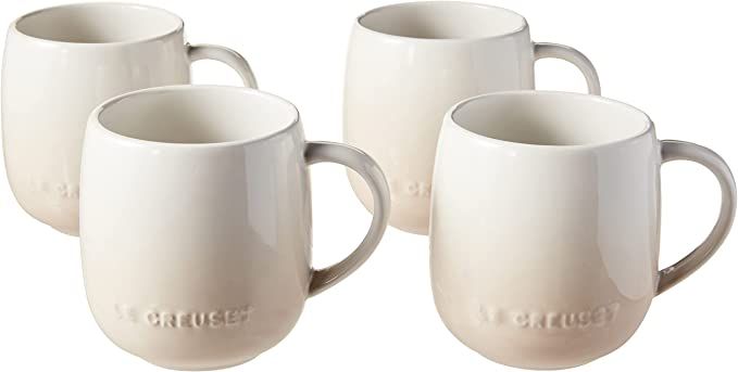 Amazon.com: Le Creuset Stoneware Set of 4 Heritage Mugs, 13 oz. each, Meringue : Everything Else | Amazon (US)