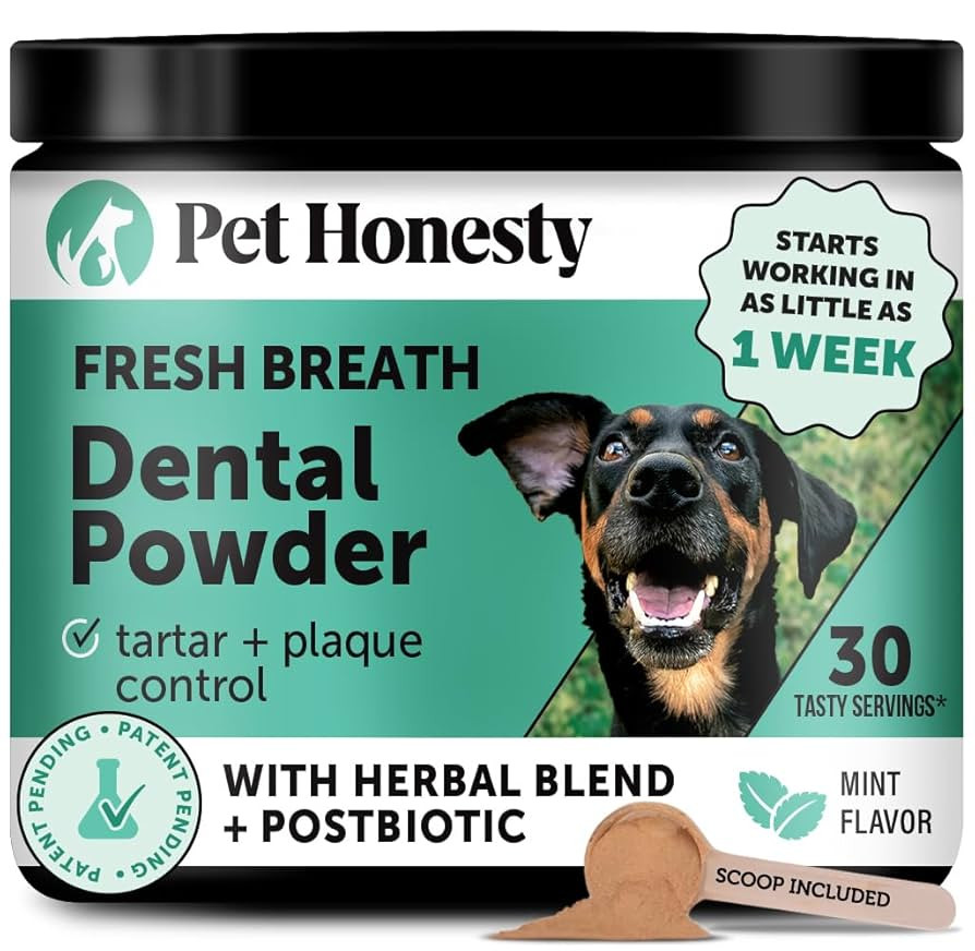 Dog Breath Freshener Dental Powder for Teeth Cleaning Plaque Off, Dental Care for Dogs, Tartar Re... | Amazon (US)