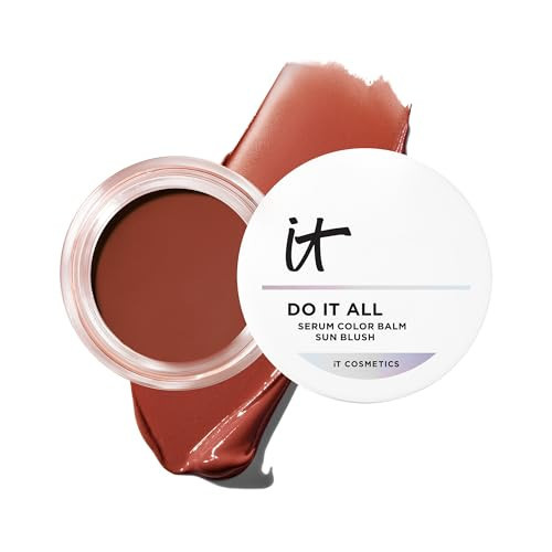 IT Cosmetics Do It All Serum Color Balm Sun Cream Blush & Bronzer, Sun Rush - Blendable & Buildable, Lift, Reshape, All-Over Color, 24HR Hydration, Hyaluronic Acid, Peptides & Vitamin E - 0.63 oz | Amazon (US)