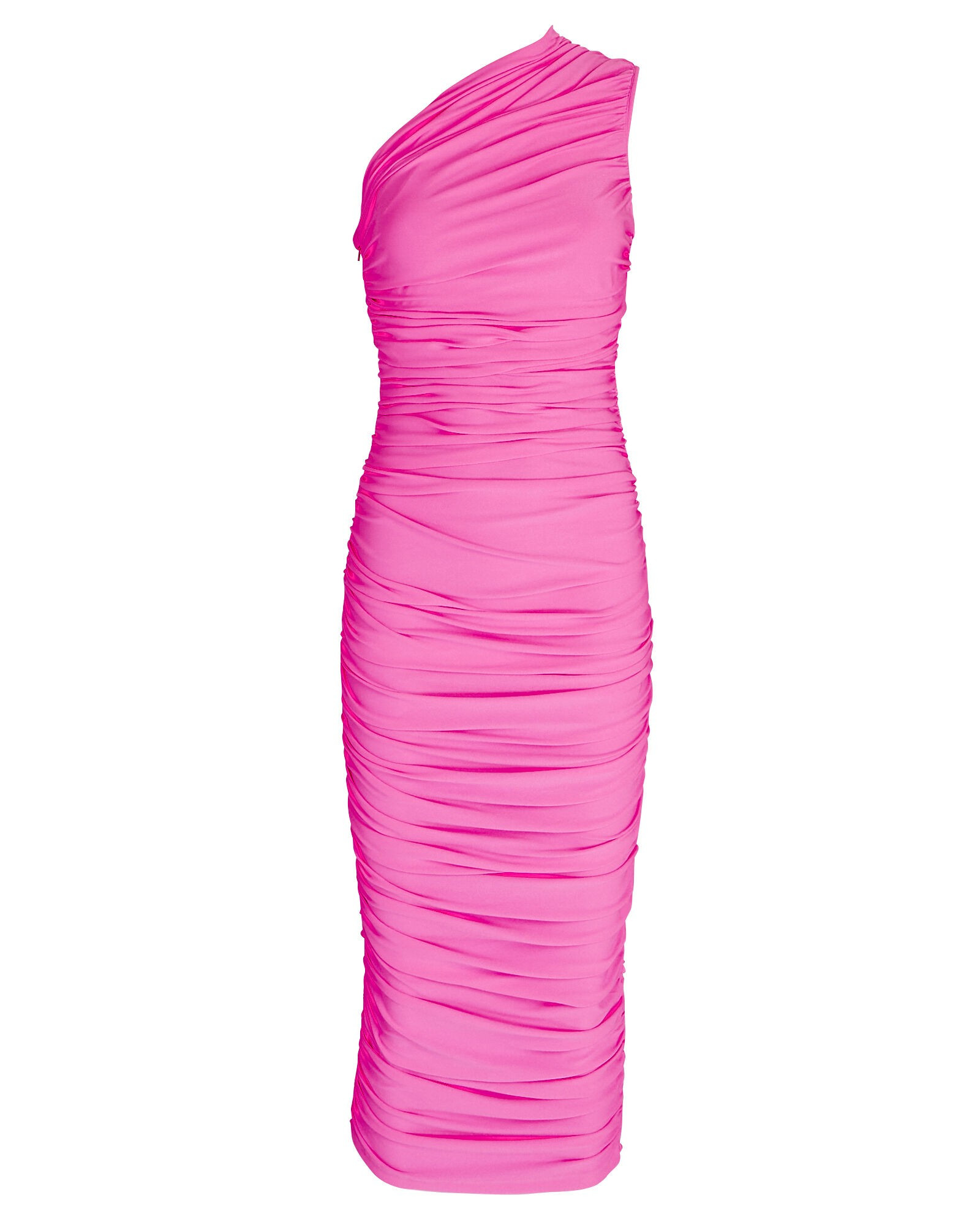 Amaya One-Shoulder Ruched Midi Dress | INTERMIX