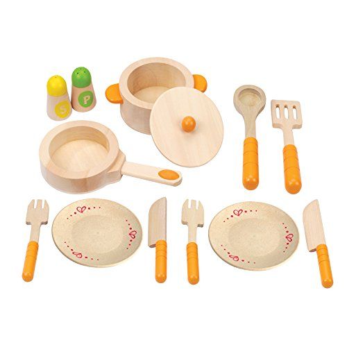 Hape Gourmet Play Kitchen Starter Accessories Wooden Play Set | Amazon (US)
