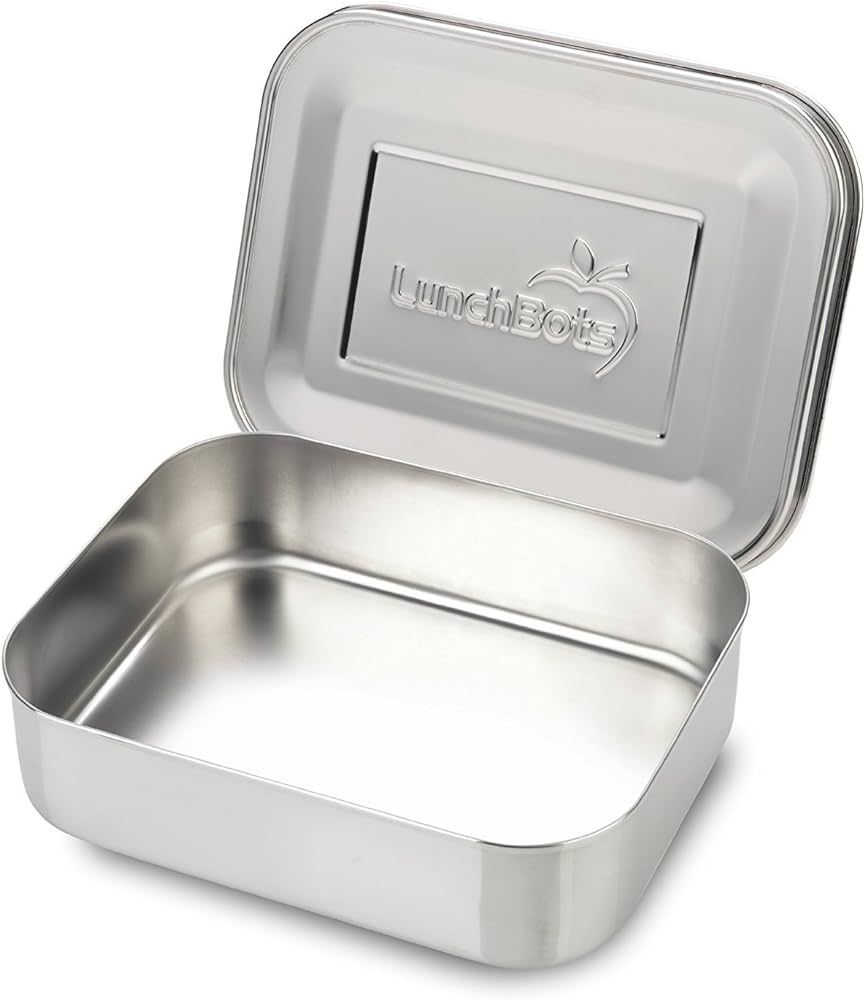 LunchBots Medium Uno Stainless Steel Sandwich Container - Open Design for Wraps - Salads or a Sma... | Amazon (US)