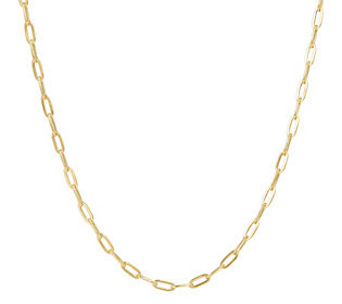 Italian Gold Paperclip Link 16 Necklace, 14K, 1.6g | QVC