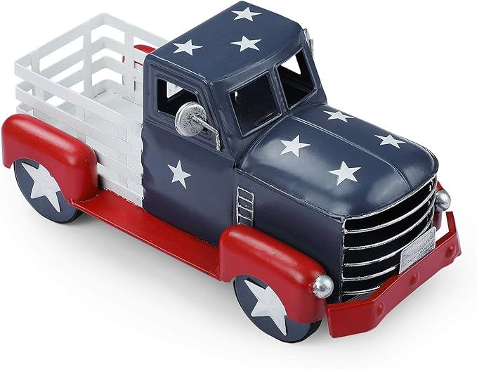 Giftchy Vintage Patriotic Truck Decor, Fourth of July Farmhouse Truck Decoration, Decorative Tabl... | Amazon (US)