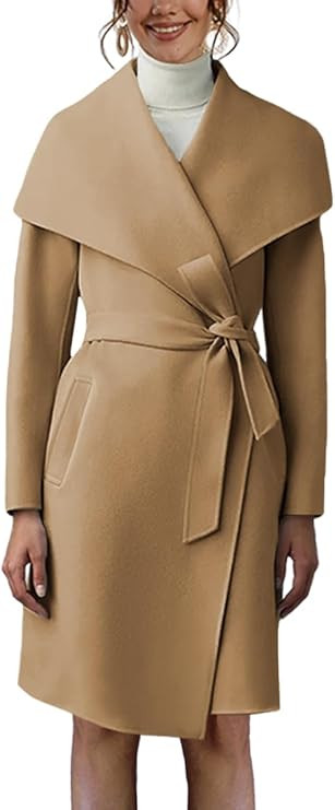 Cicy Bell Pea Trench Coat Long Jacket Overcoat | Amazon (US)