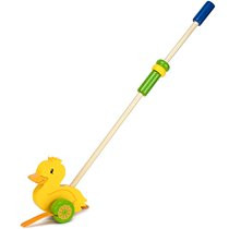 Imagination Generation Push-n-Pull Waddling Duckling with Rubber Feet | Wooden Walking Toy | Walmart (US)