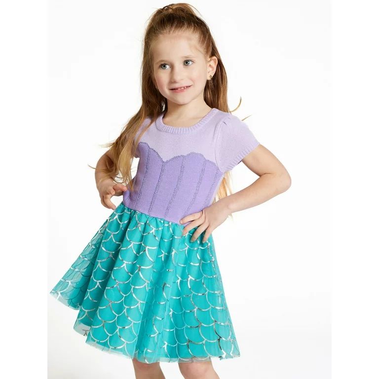Disney Toddler Girls Little Mermaid Cosplay Dress, Sizes 12M-5T | Walmart (US)