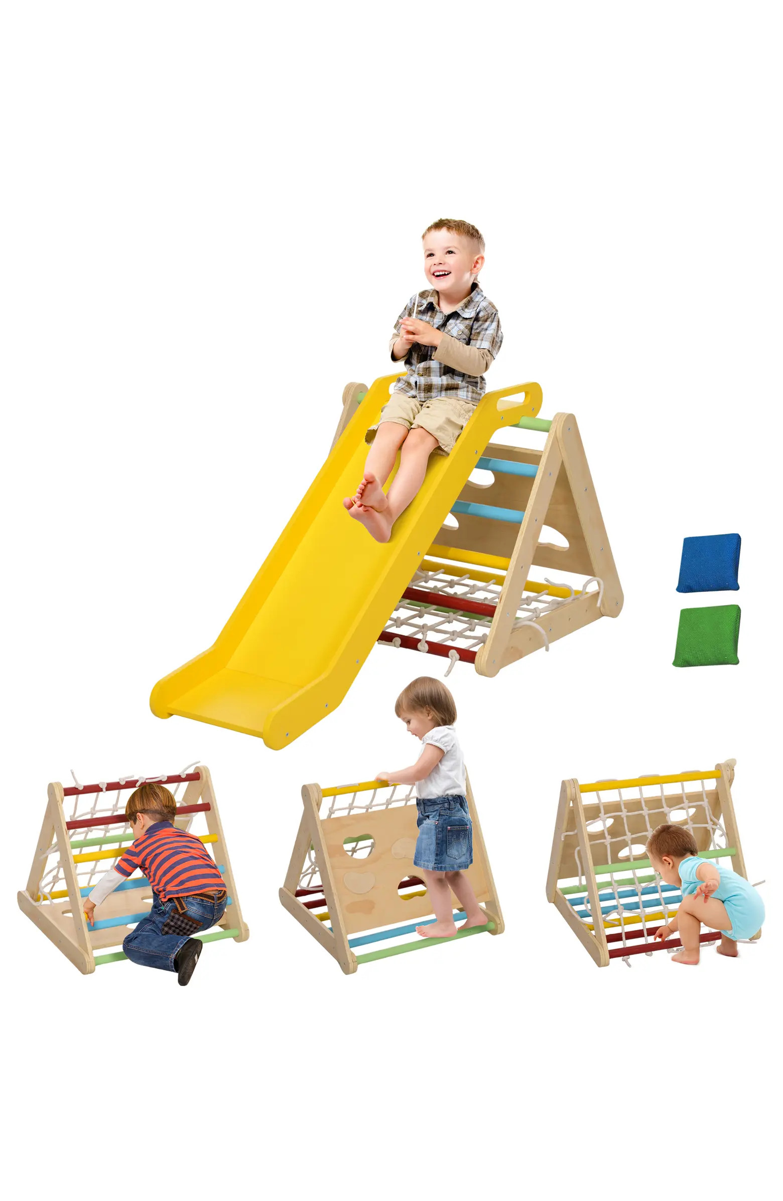 Qaba Pikler Triangle Set, 5 in 1 Indoor Toddler Climbing Toys, Montessori Set | Nordstrom | Nordstrom