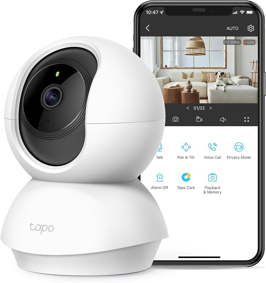 Tapo TP-Link 2K Pan Tilt Security Camera for Baby Monitor, Dog Camera w/Motion Detection, 2-Way A... | Amazon (US)