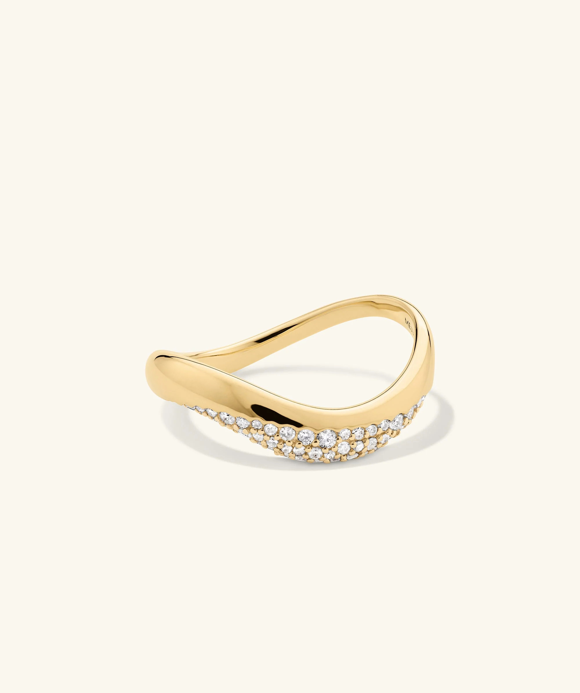 Dôme Figure Diamond Dipped Ring | Mejuri Fine Crew