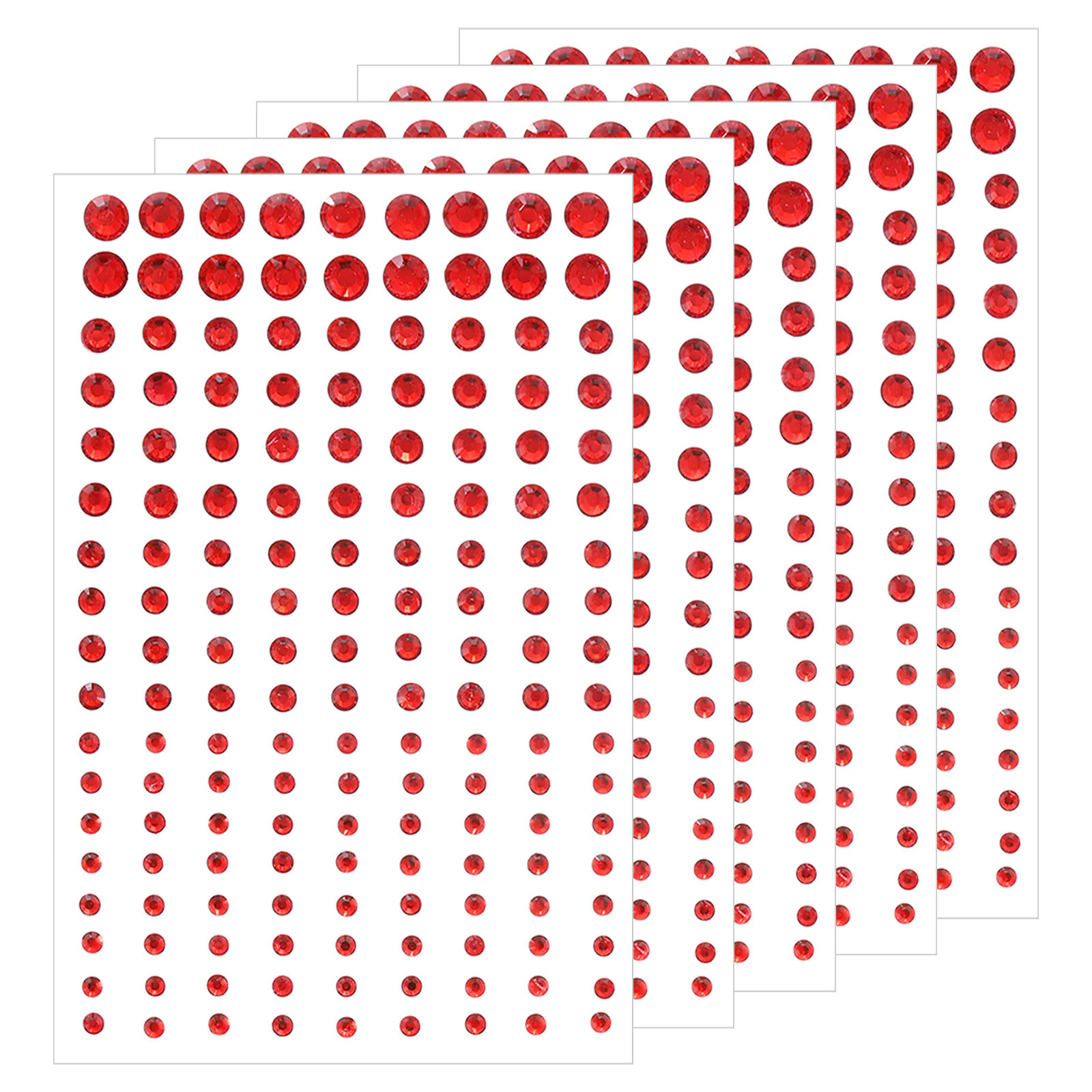 Unique Bargains 810pcs Rhinestone Stickers 5 Sheet 3/4/5/6mm Self Adhesive Acrylic Rhinestones Bling Face Gems Jewel Stickers for Makeup DIY | Lowe's