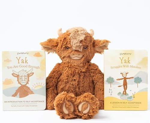 Slumberkins 14" Yak Kin & 2 Board Books Complete Set Bundle | Promotes Self-Acceptance & Positive... | Amazon (US)