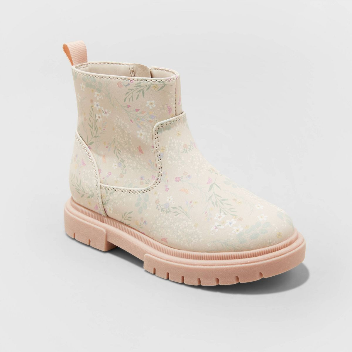 Toddler Girls' Flora Zipper Booties - Cat & Jack™ | Target